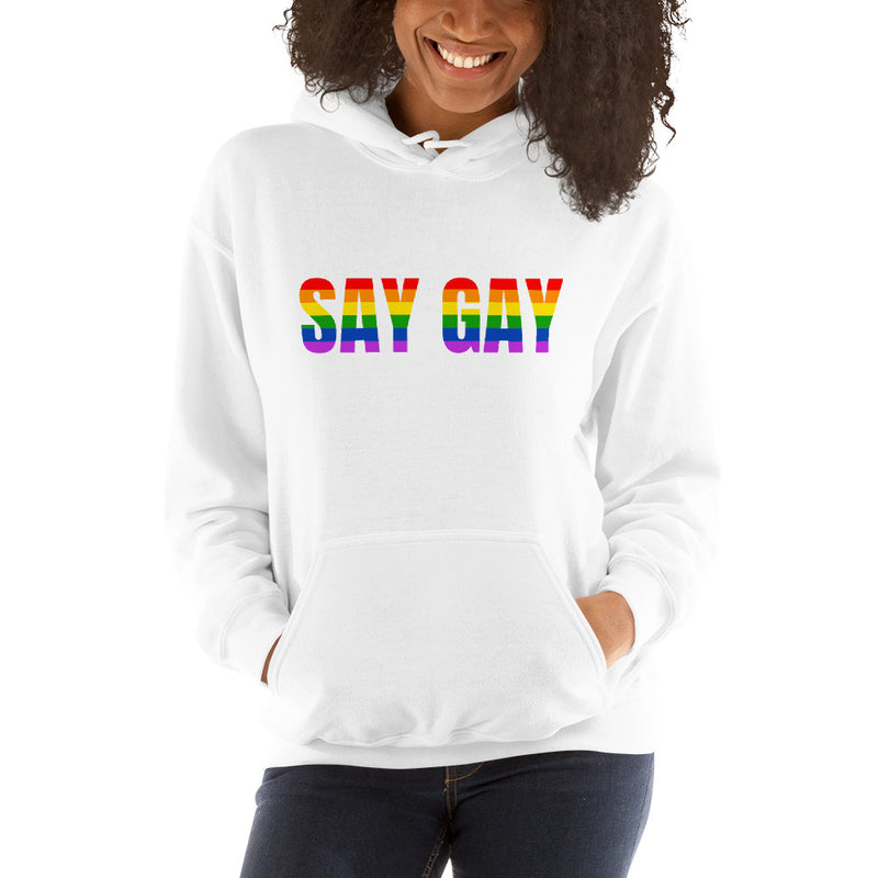 Say Gay Rainbow Hoodie