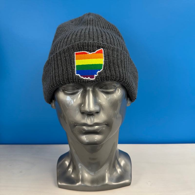 Rainbow Ohio Beanie