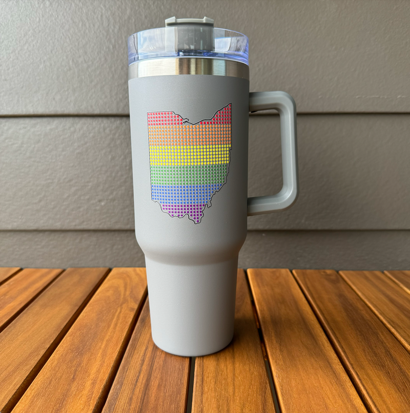 Gray Ohio Pride Tumbler