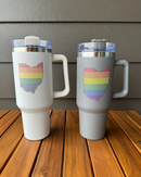 White and Gray Ohio Pride Tumbler 