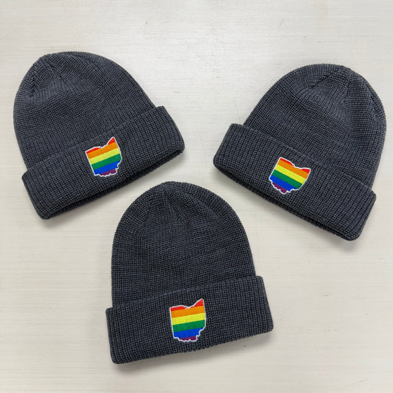 Rainbow Ohio Beanie