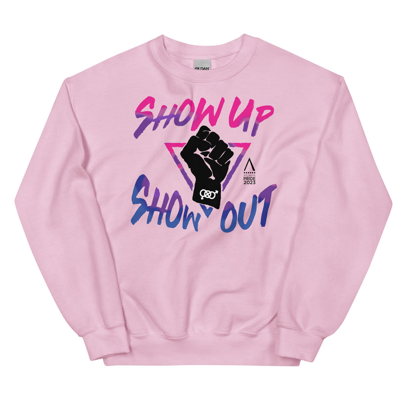 Bisexual Show Up Show Out ATL Pride 2023 Crewneck