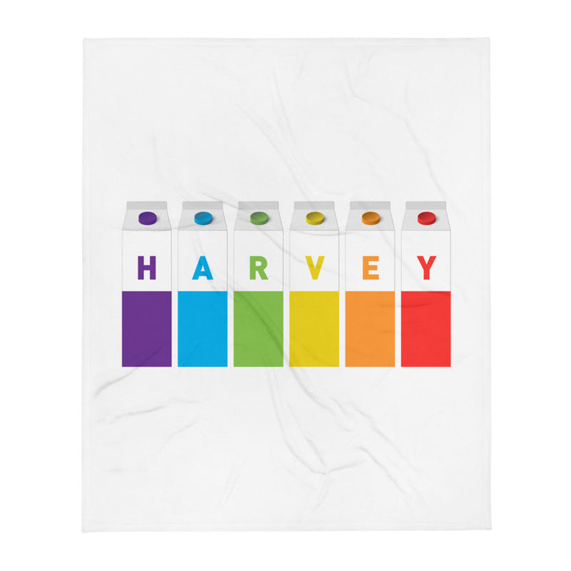 Harvey Milk Cartons Throw Blanket