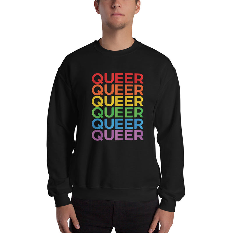 Queer Stacked Rainbow Crewneck