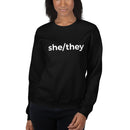 she/they Pronoun Crewneck