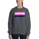 Gender Fluid Flag Crewneck heather grey