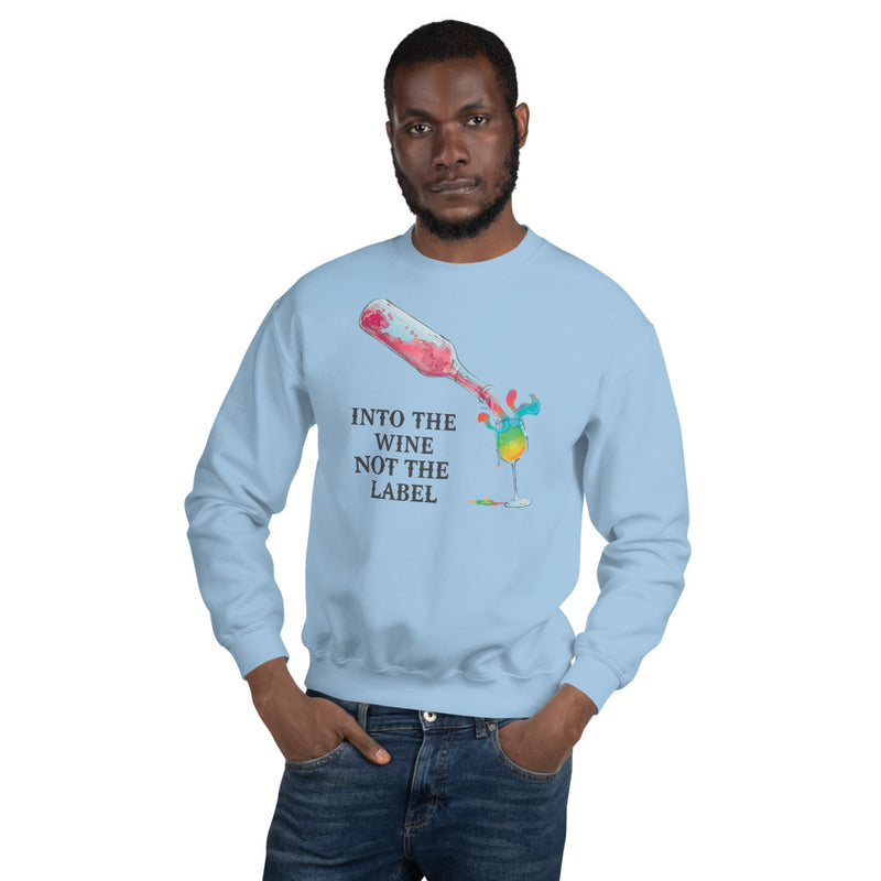 Into The Wine Not The Label Crewneck