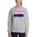 Gender Fluid Flag Crewneck sport grey