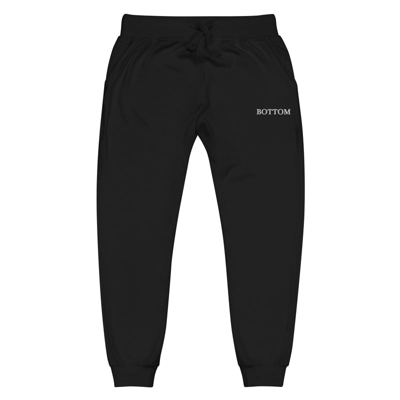 Bottom embroidered Joggers in Black