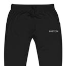 Bottom embroidered Joggers in Black