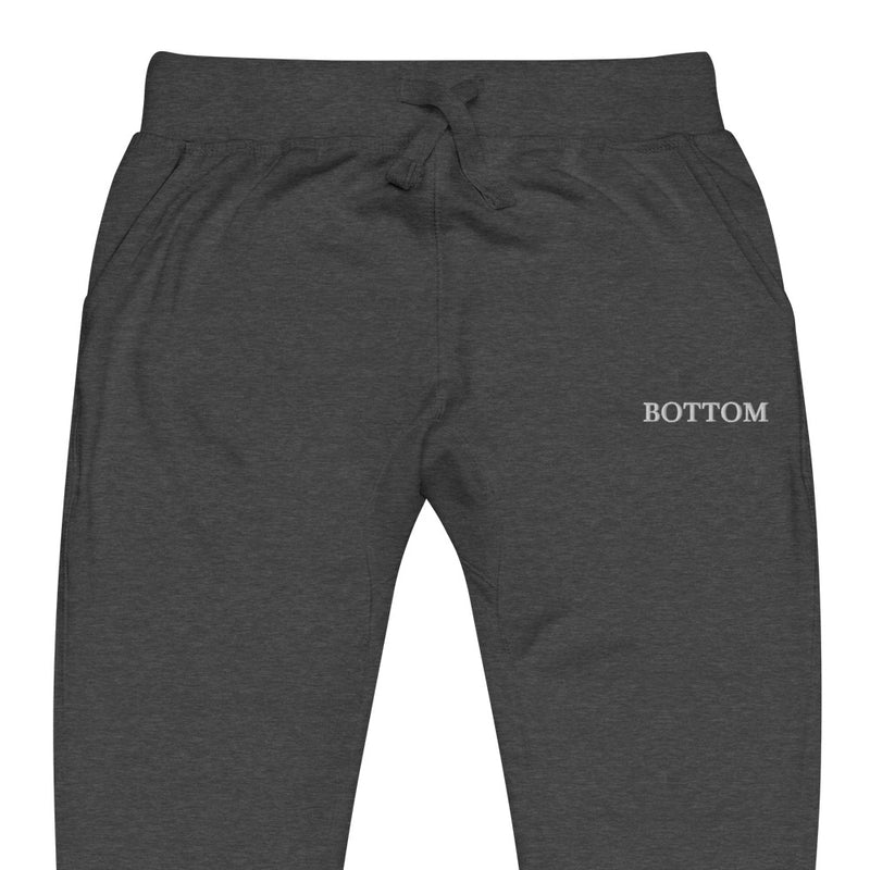 Bottom embroidered Joggers in Charcoal Heather