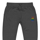 Rainbow peace sign embroidered Joggers