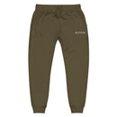Bottom embroidered Joggers in Military Green