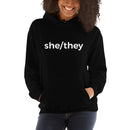 she/they Pronoun Hoodie