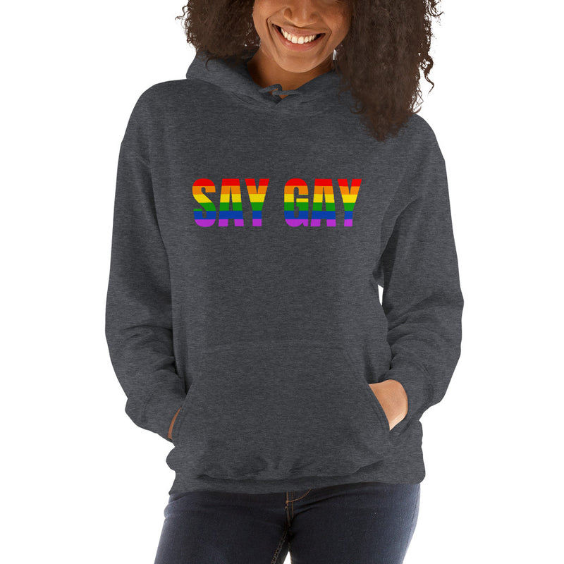 Say Gay Rainbow Hoodie