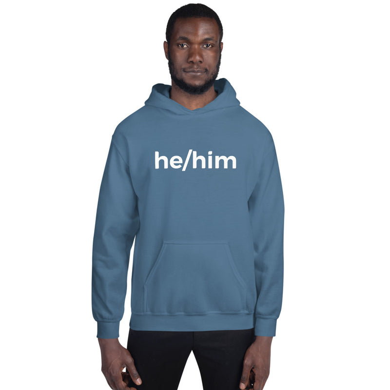 he/him Pronoun Hoodie
