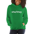 she/they Pronoun Hoodie