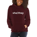 she/they Pronoun Hoodie