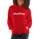 she/they Pronoun Hoodie