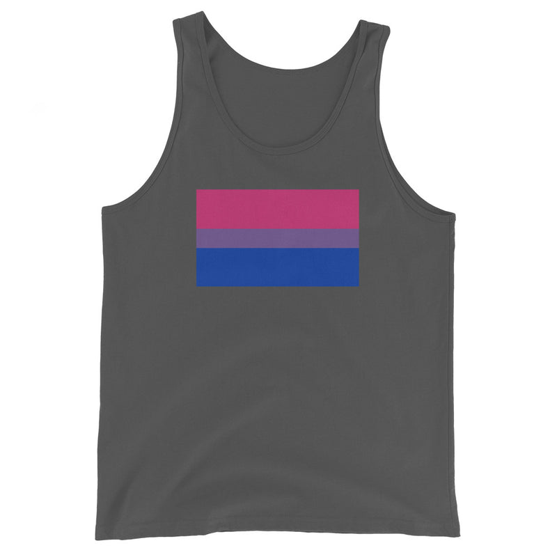 Bisexual Flag Tank Top in Asphalt