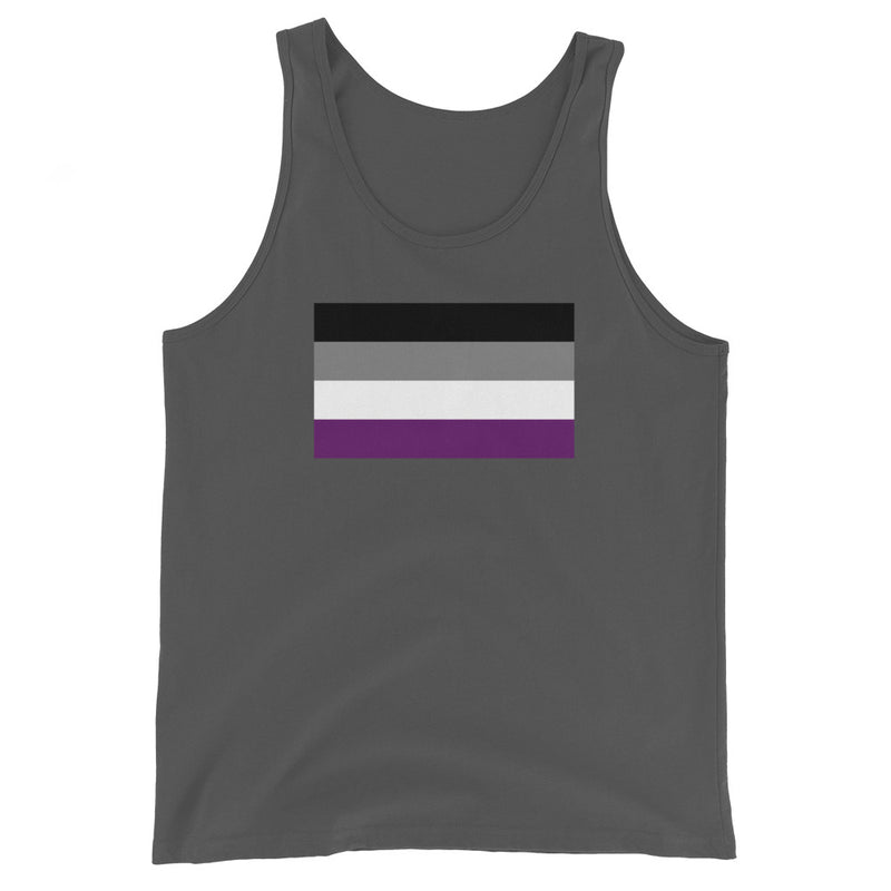 Asexual Flag Tank Top in Grey