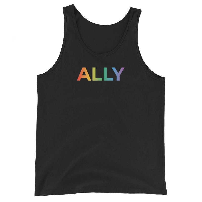 Ally Rainbow Fade Tank Top in Black