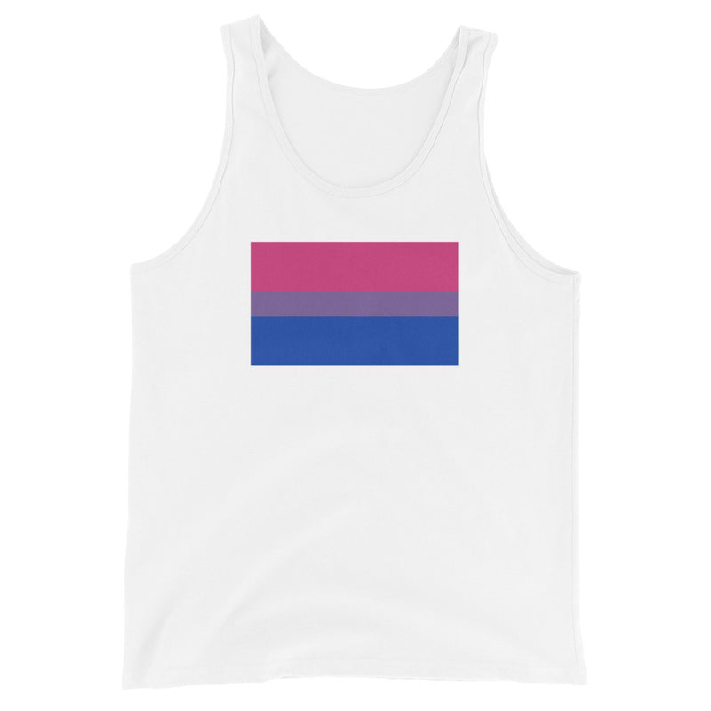Bisexual Flag Tank Top in White