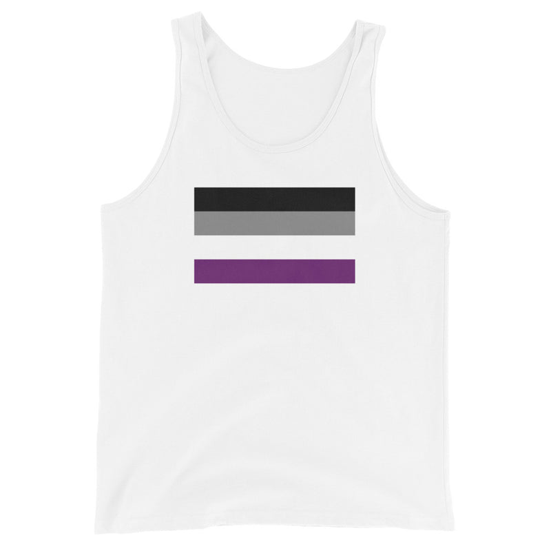 Asexual Flag Tank Top in White