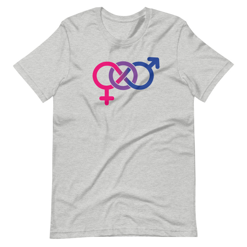 Bisexual Symbol T-shirt in Athletic Heather