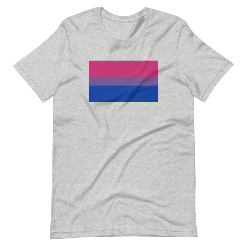 Bisexual Flag T-Shirt in Athletic Heather Grey