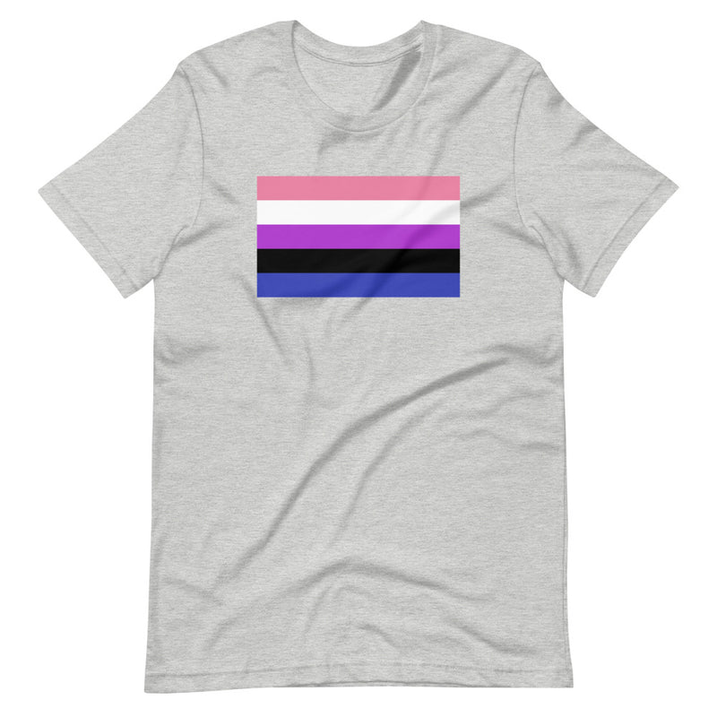 Gender fluid Flag T-Shirt in sport grey