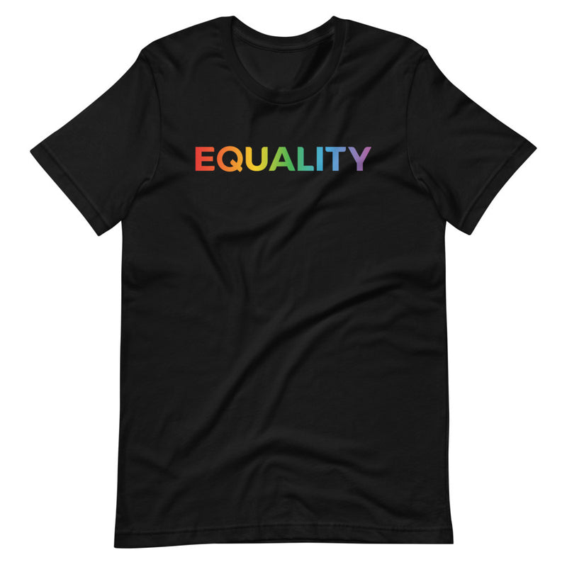 Equality Rainbow Fade T-Shirt in Black