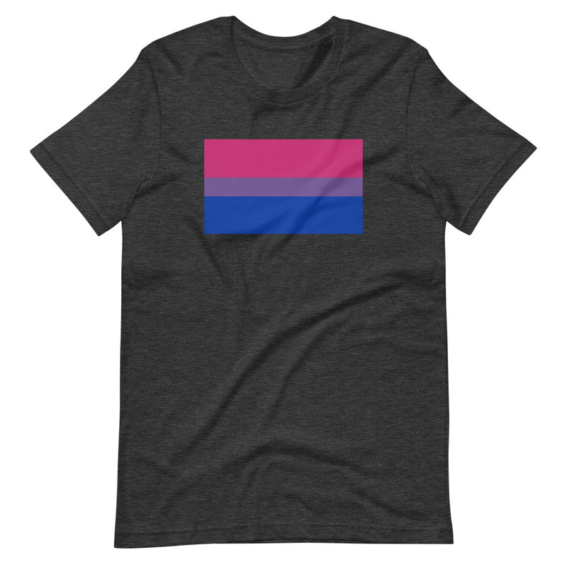 Bisexual Flag T-Shirt in Dark Heather Grey