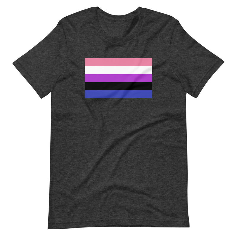 Gender fluid Flag T-Shirt in heather grey