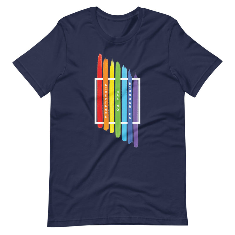 Acceptance Has No Boundaries T-Shirt in Navy