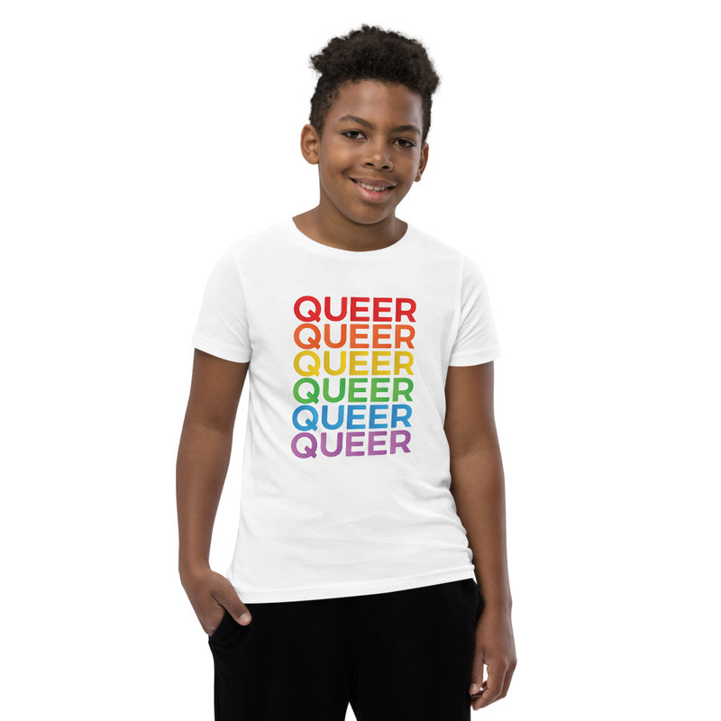 Queer Stacked Rainbow Youth T-Shirt